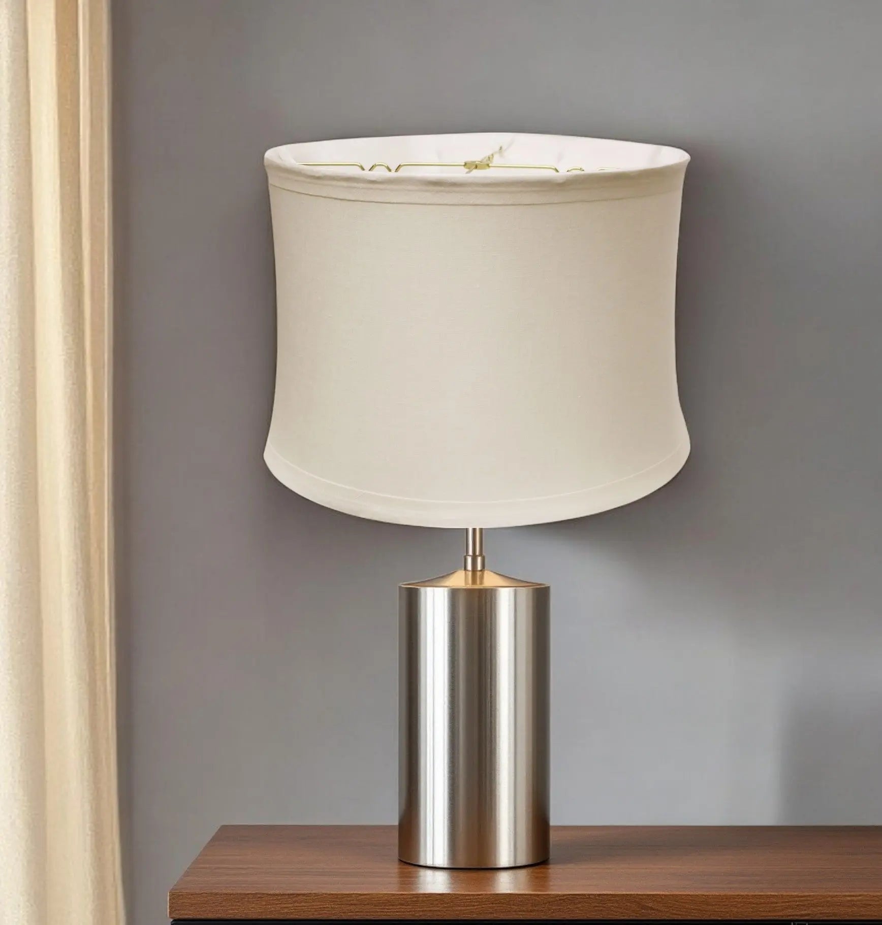 Snow Linen Drum Lamp Shade Homeroots Lighting