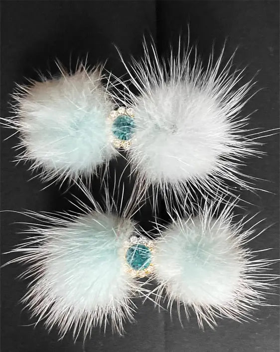 Snowflake Pom Pom Hair Barrettes Bark Fifth Avenue