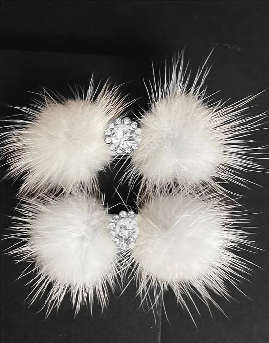 Snowflake Pom Pom Hair Barrettes Bark Fifth Avenue