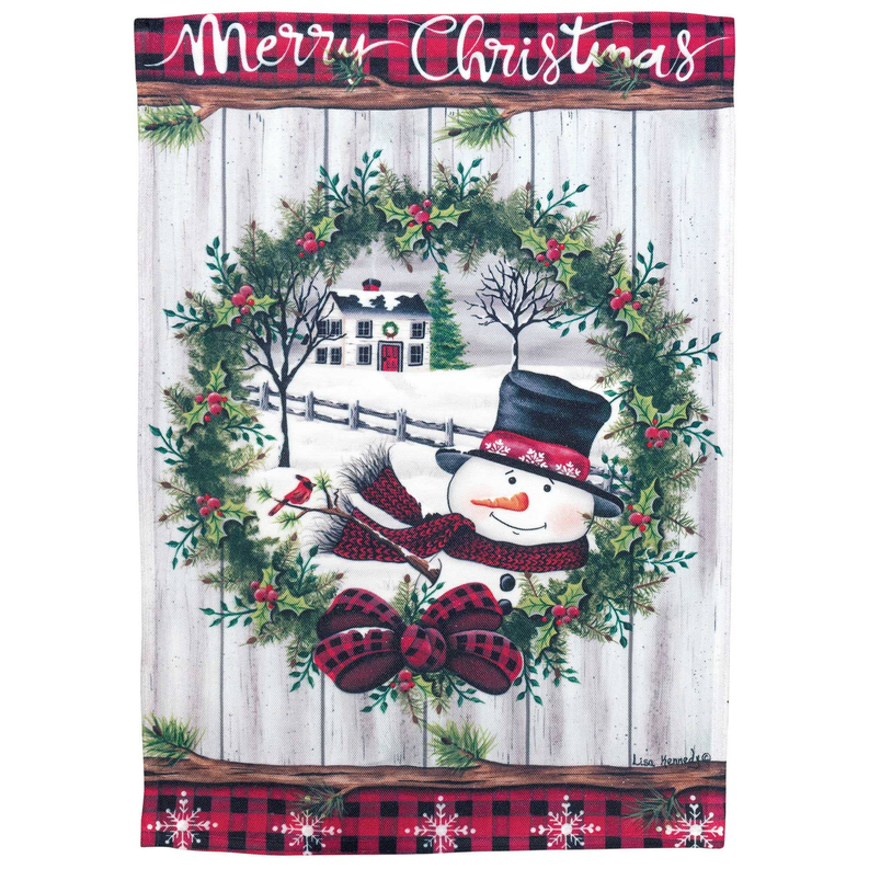 Snowman Merry Christmas Flag Poly Garden Dicksons Inc