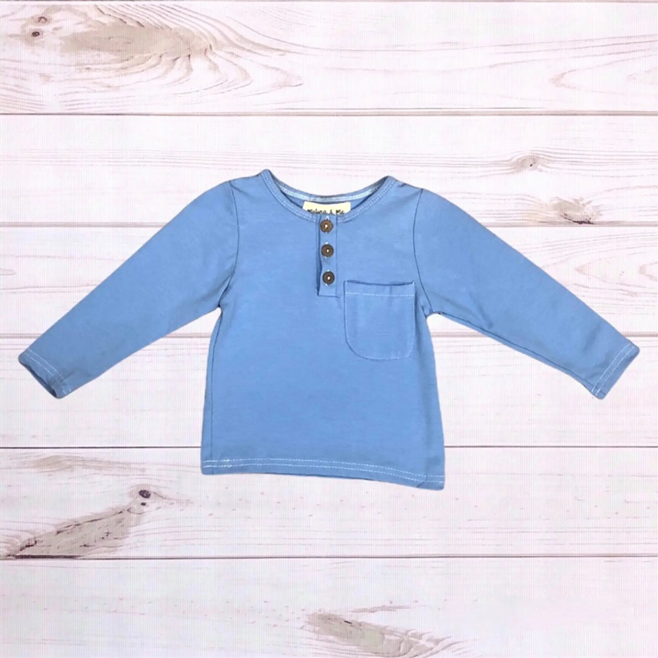Soft Henley (Blue) Melina & Me