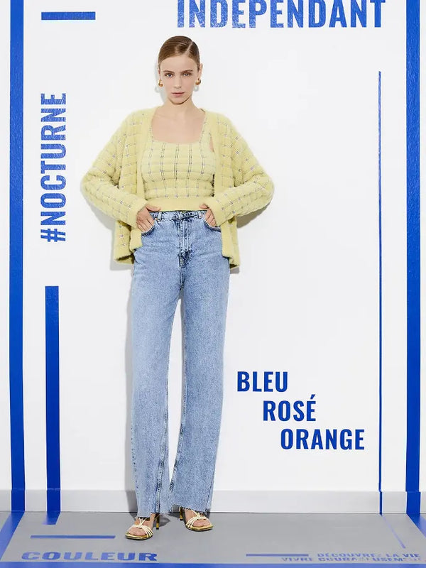 Soft Textured Plaid Crop Top Monique Store