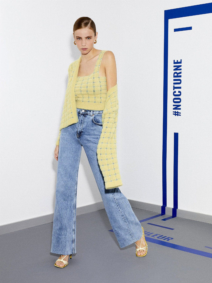 Soft Textured Plaid Crop Top Monique Store
