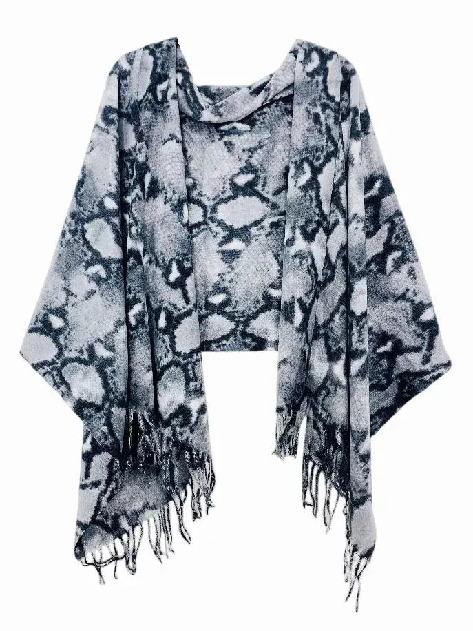 Softer Than Cashmere Snake Pattern Shawl/Scarf JC Sunny Fashion