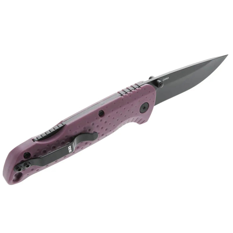 Sog Adventurer Lb 3" Folding Pocket Knife (dusk Purple + Black) SOG