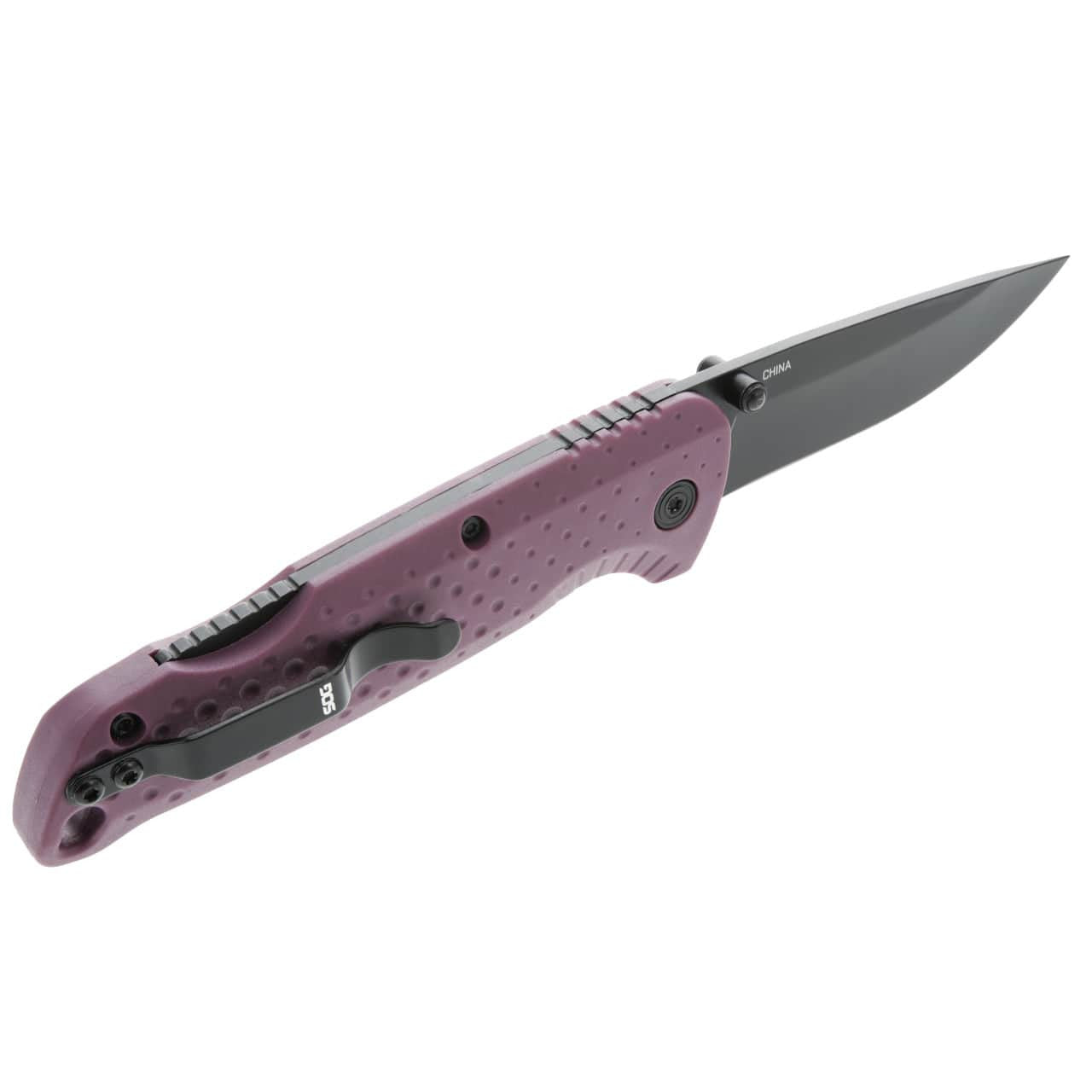 Sog Adventurer Lb 3" Folding Pocket Knife (dusk Purple + Black) SOG