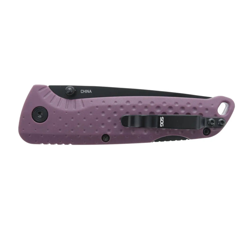 Sog Adventurer Lb 3" Folding Pocket Knife (dusk Purple + Black) SOG