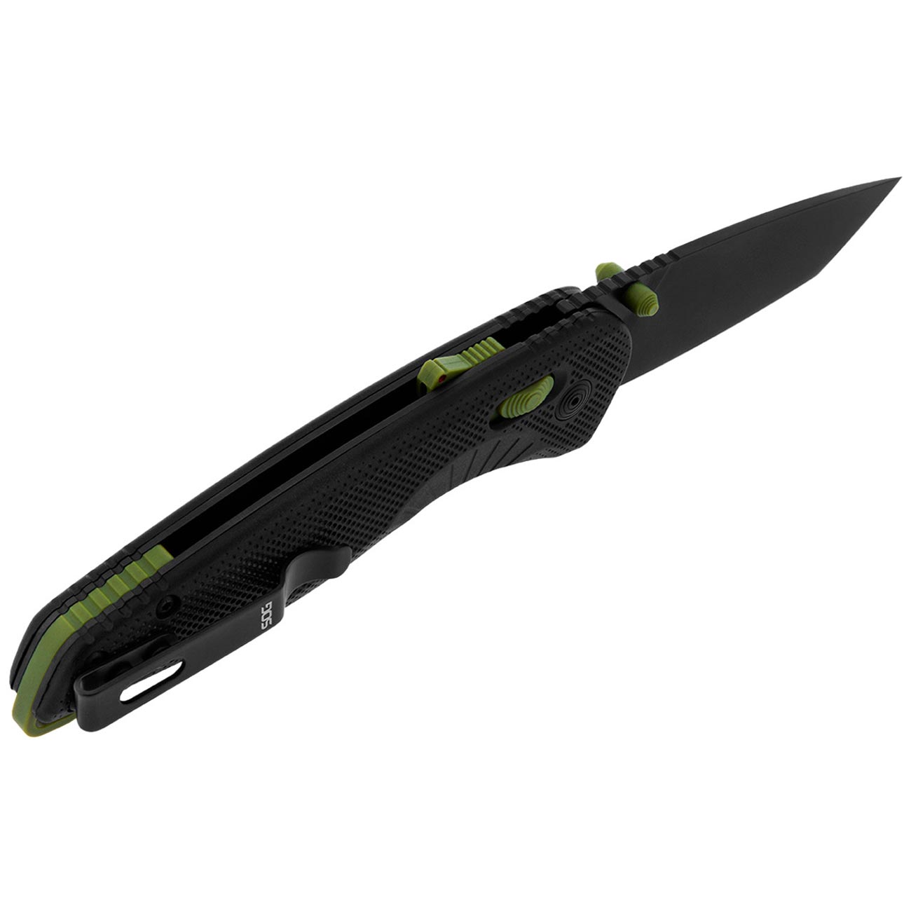 Sog Aegis At Tanto 3.13" Folding Pocket Knife (black & Moss) SOG