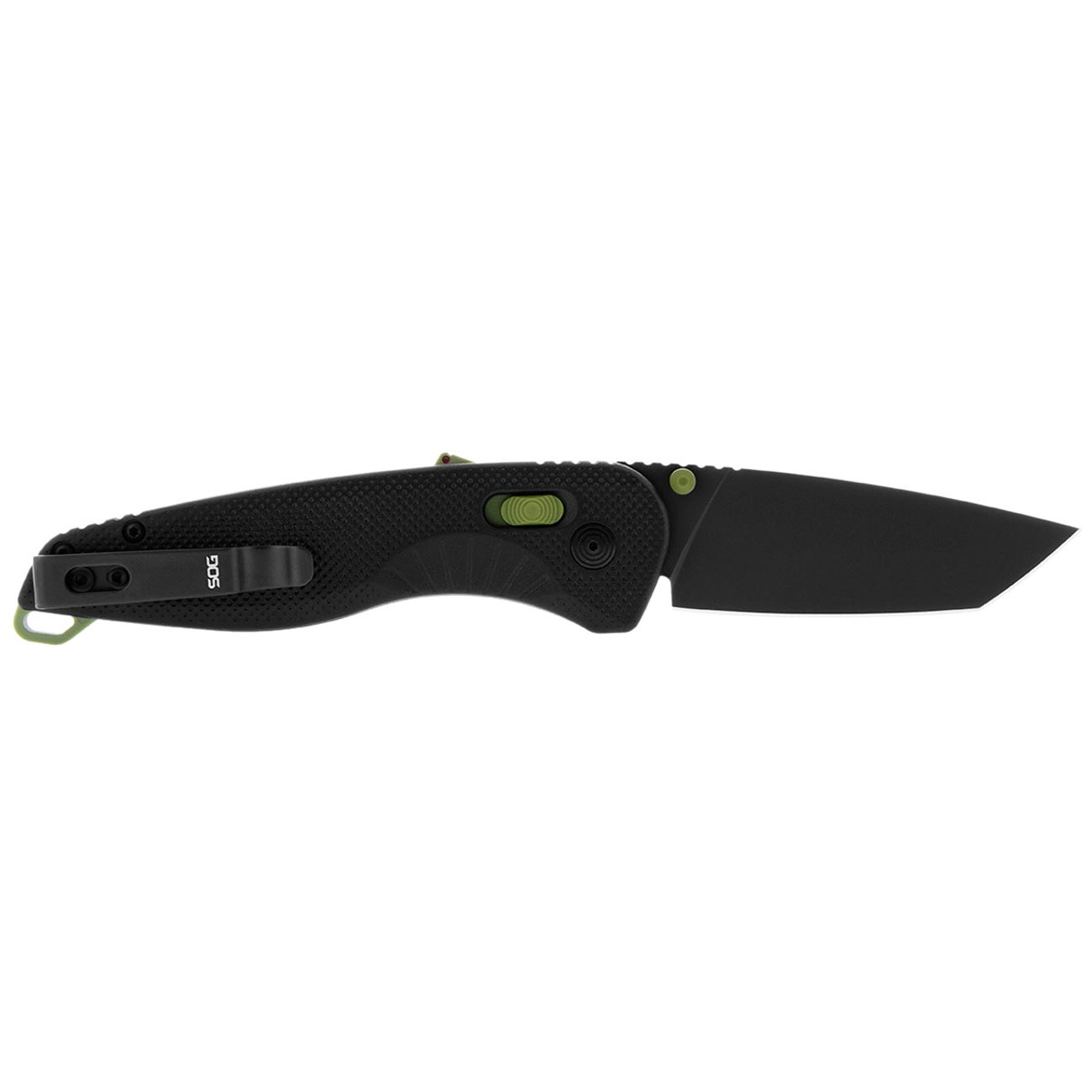 Sog Aegis At Tanto 3.13" Folding Pocket Knife (black & Moss) SOG