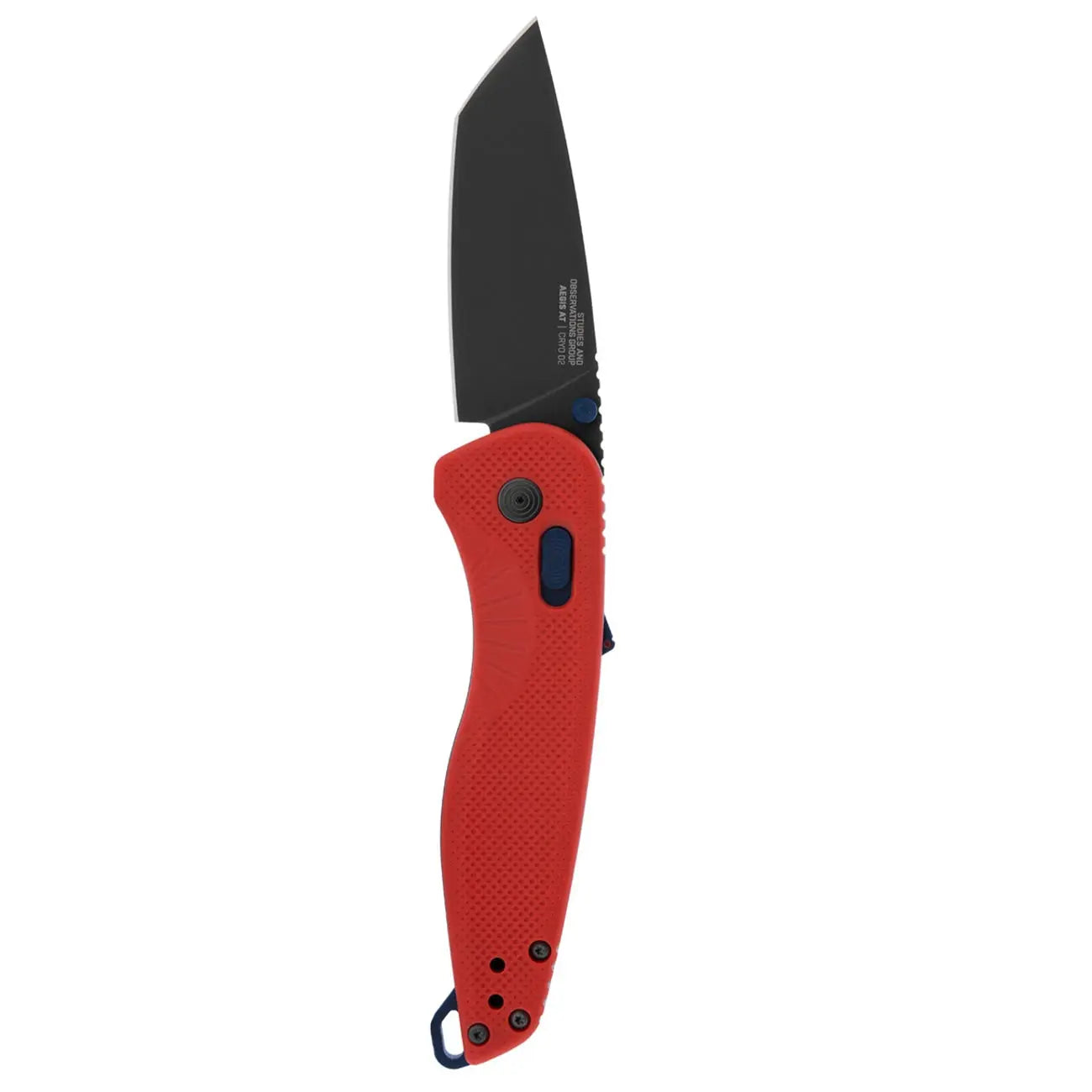 Sog Aegis At Tanto 3.13" Folding Pocket Knife (rescue Red & Indigo) SOG