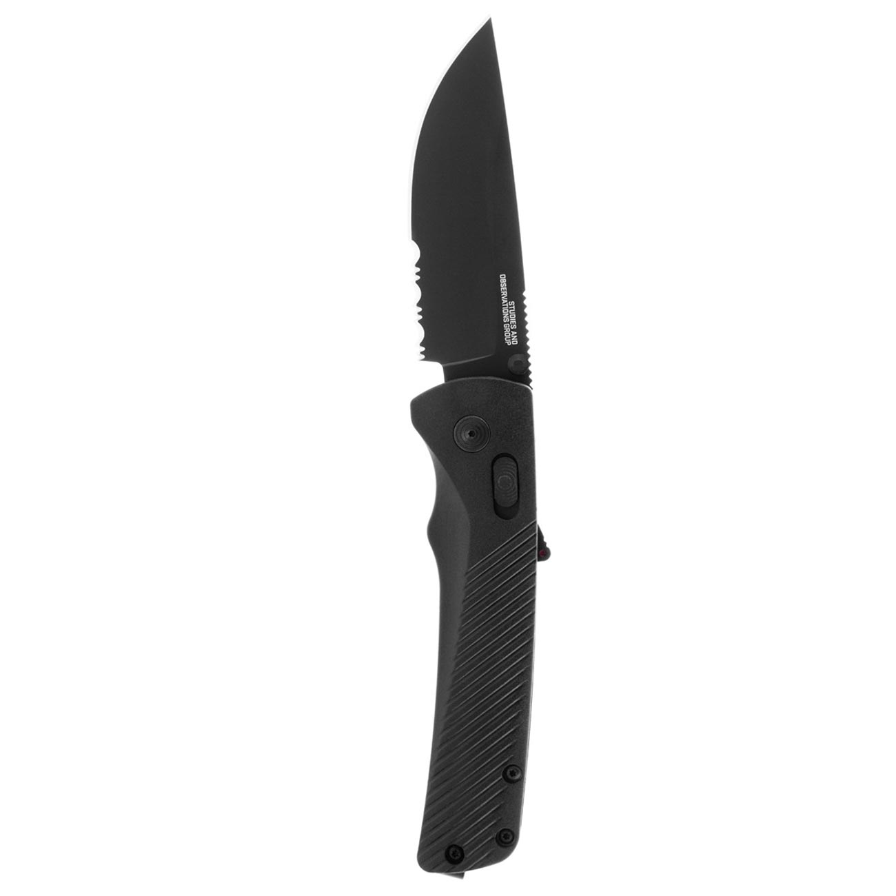 Sog Flash At Partially Serrated 3.45" Folding Pocket Knife (blackout) SOG