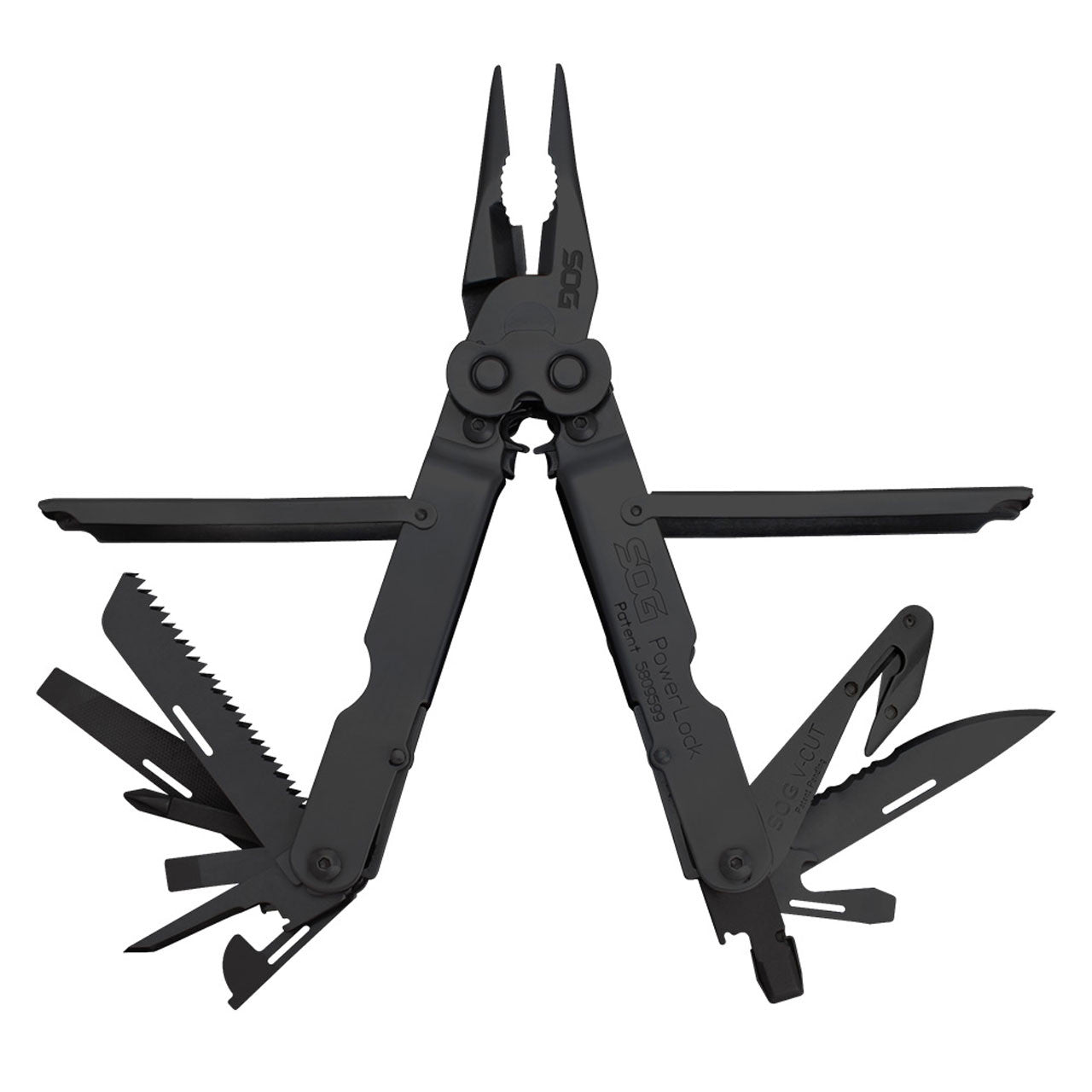 Sog Powerlock Eod Multi-tool With V-cutter And Nylon Sheath (black Oxide) SOG