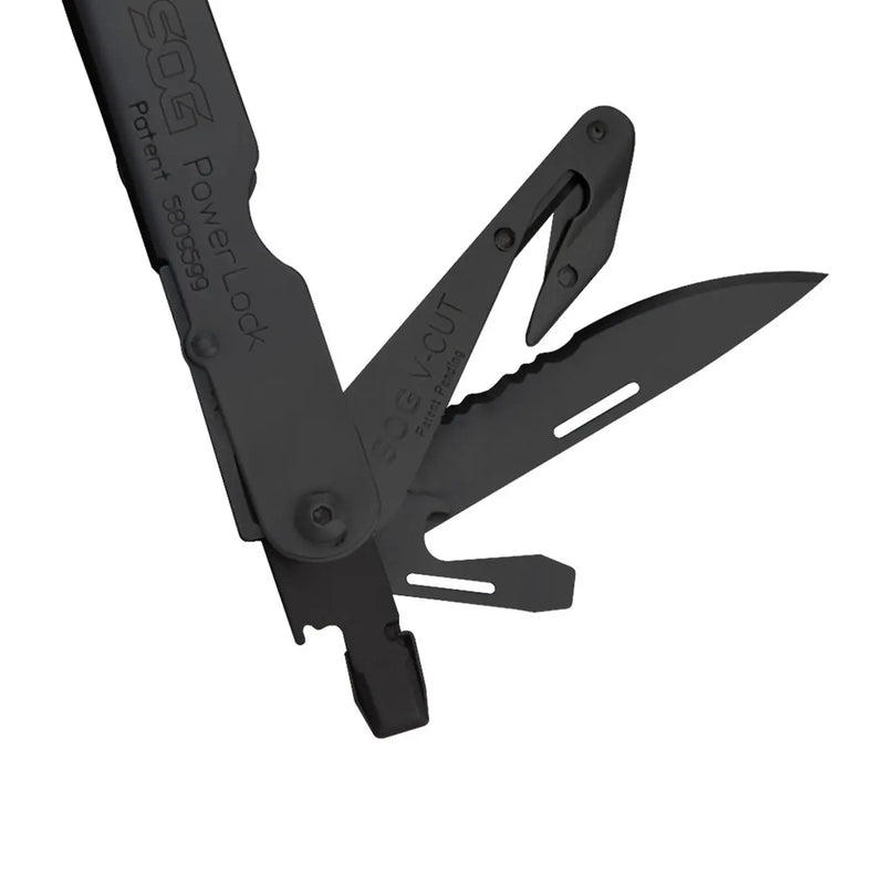 Sog Powerlock Eod Multi-tool With V-cutter And Nylon Sheath (black Oxide) SOG