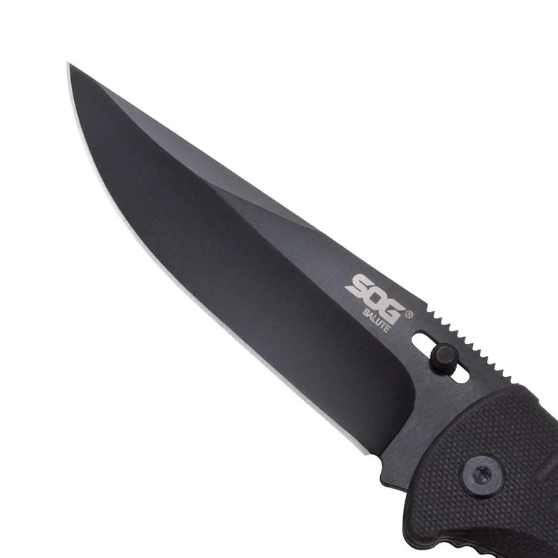 Sog Salute Clip Point Folding Knife With G10 Grips SOG