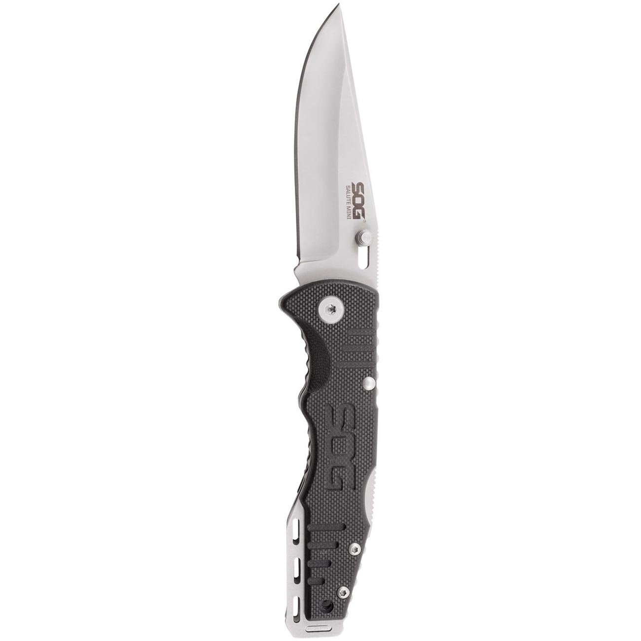 Sog Salute Mini- Bead Blast G10 Handle  3.1" Folding Knife SOG