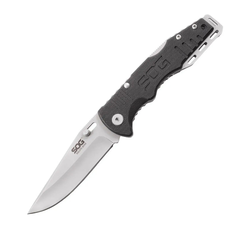 Sog Salute Mini- Bead Blast G10 Handle  3.1" Folding Knife SOG