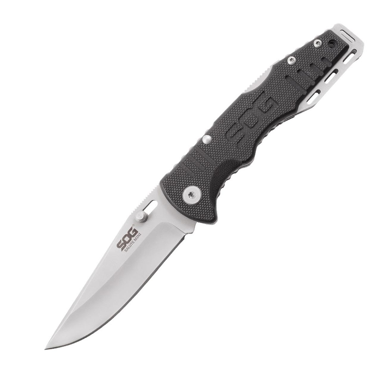 Sog Salute Mini- Bead Blast G10 Handle  3.1" Folding Knife SOG