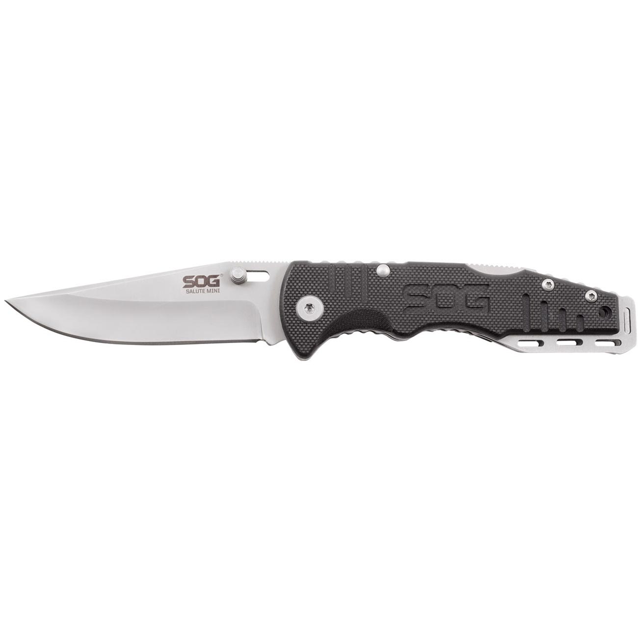 Sog Salute Mini- Bead Blast G10 Handle  3.1" Folding Knife SOG