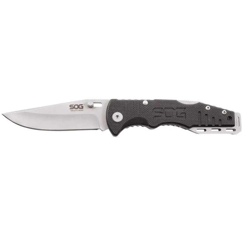 Sog Salute Mini- Bead Blast G10 Handle  3.1" Folding Knife SOG