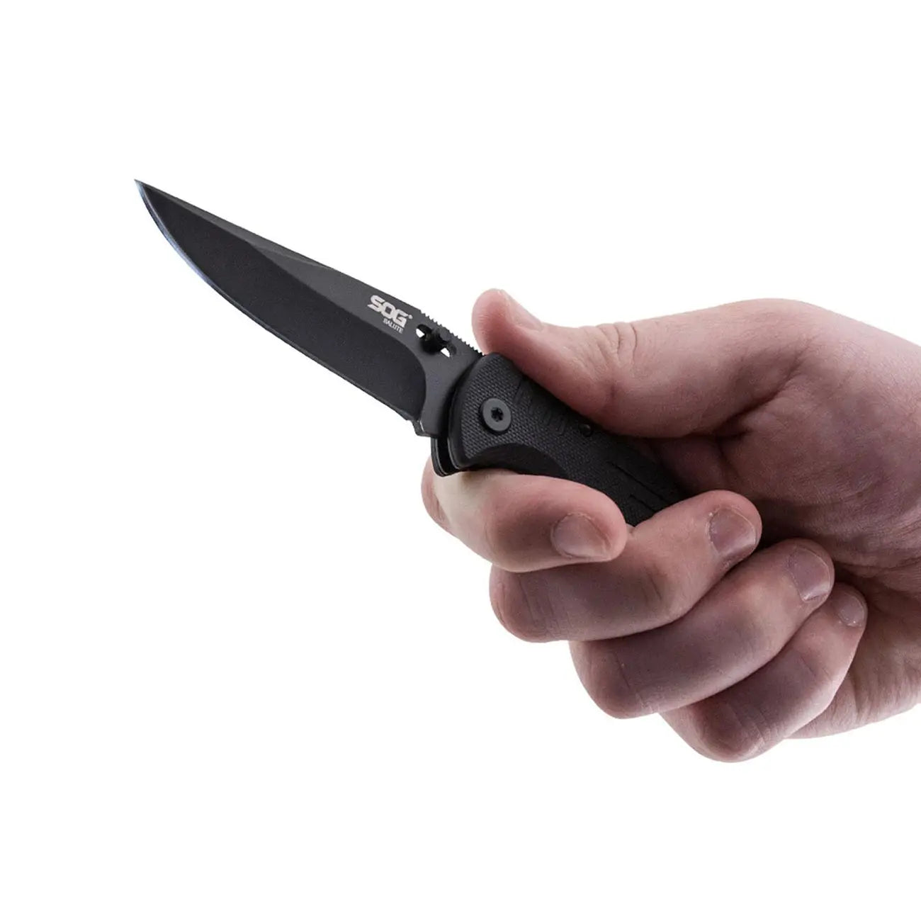 Sog Salute Mini- Black Oxide G10 Folding Knife SOG