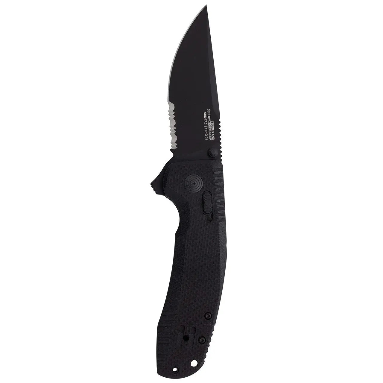 Sog Sog-tac Xr Serrated 3.39" Folding Pocket Knife (blackout) SOG