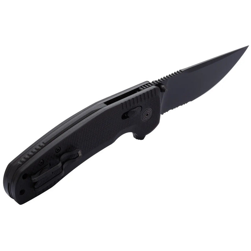 Sog Sog-tac Xr Serrated 3.39" Folding Pocket Knife (blackout) SOG