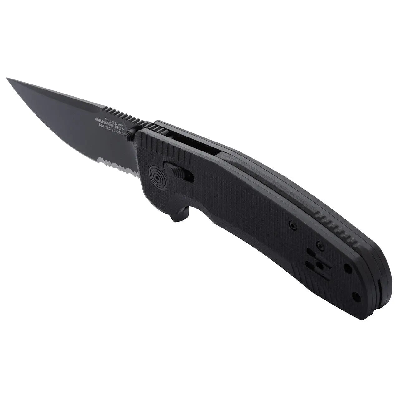 Sog Sog-tac Xr Serrated 3.39" Folding Pocket Knife (blackout) SOG