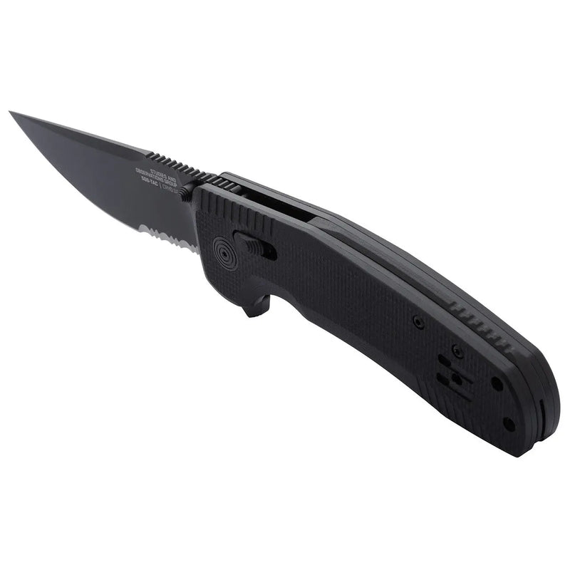 Sog Sog-tac Xr Serrated 3.39" Folding Pocket Knife (blackout) SOG