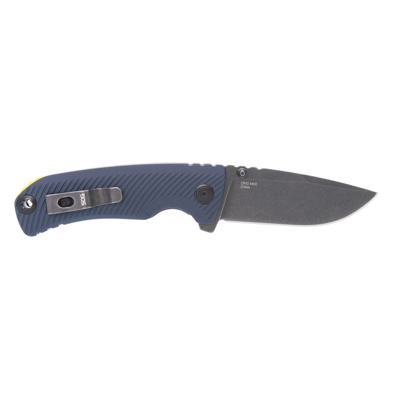 Sog Tellus Atk 3.5" Folding Pocket Knife (squid Ink + Yellow) SOG