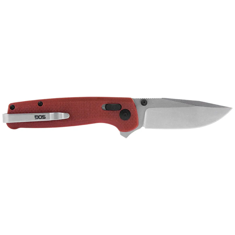 Sog Terminus Xr G10 2.95" Folding Pocket Knife (crimson) - Presentation Box SOG