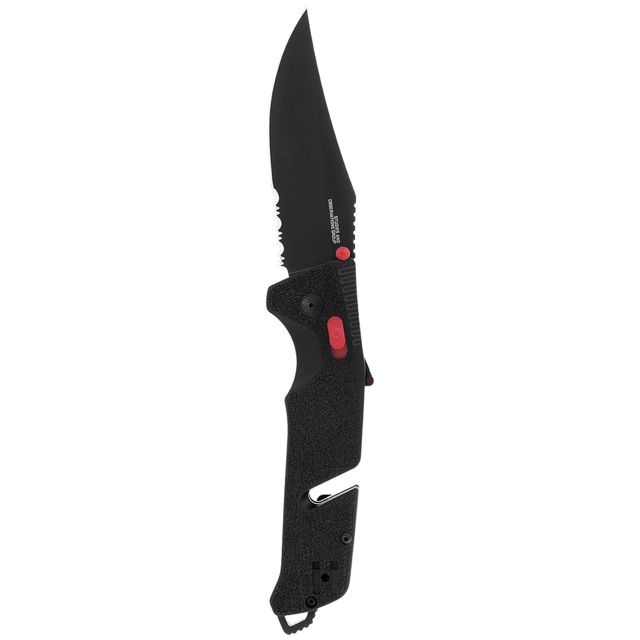 Sog Trident At 3.7" Folding Pocket Knife (black & Red) SOG