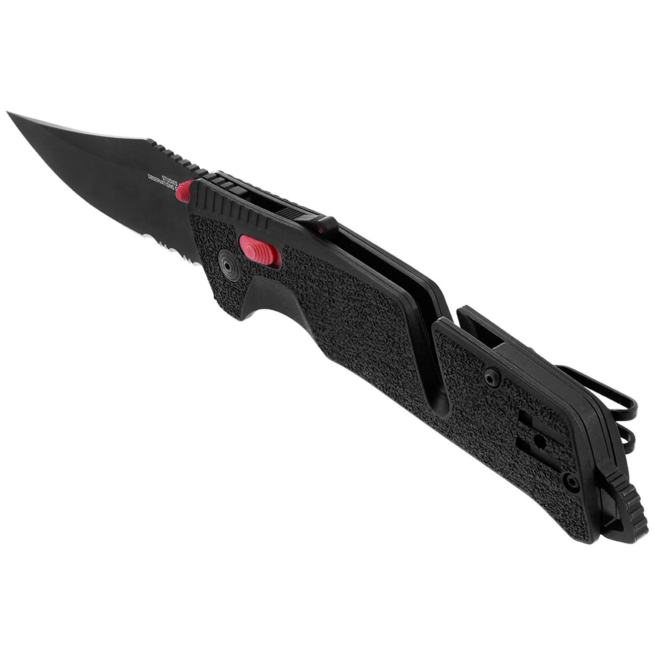 Sog Trident At 3.7" Folding Pocket Knife (black & Red) SOG