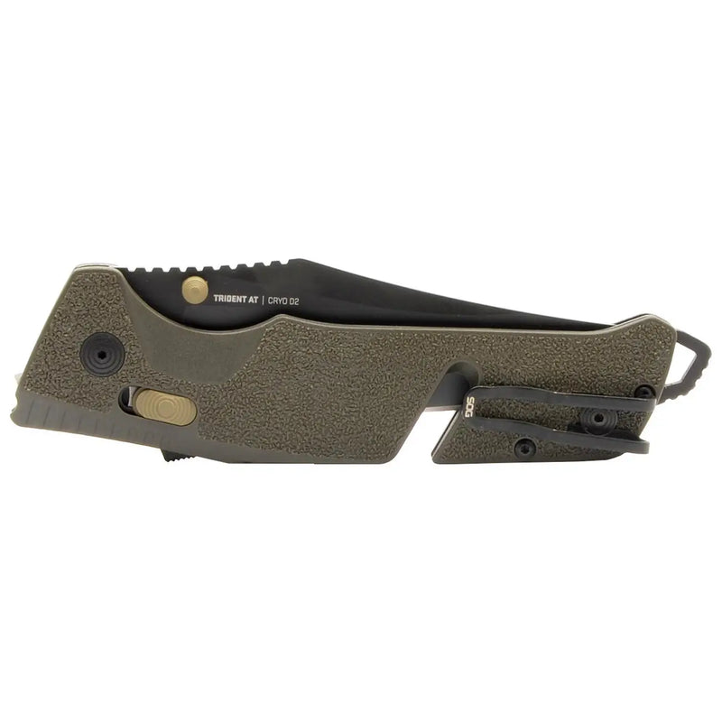Sog Trident At Partially Serrated 3.7" Folding Pocket Knife (od Green) SOG