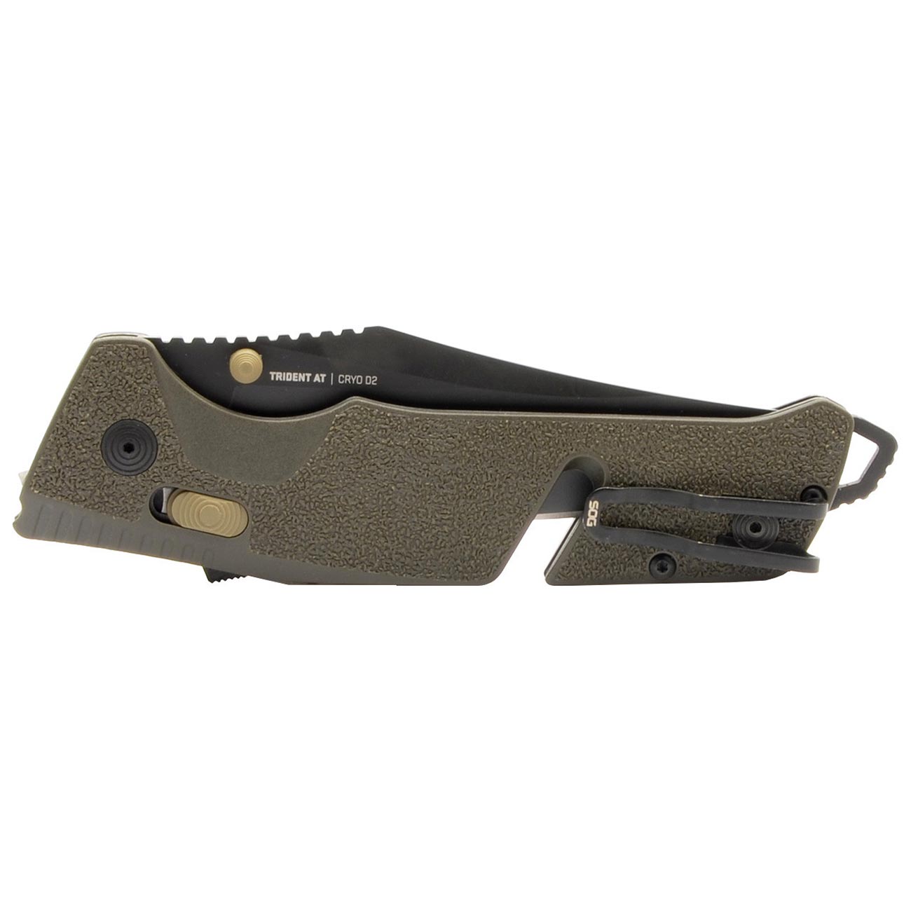 Sog Trident At Partially Serrated 3.7" Folding Pocket Knife (od Green) SOG