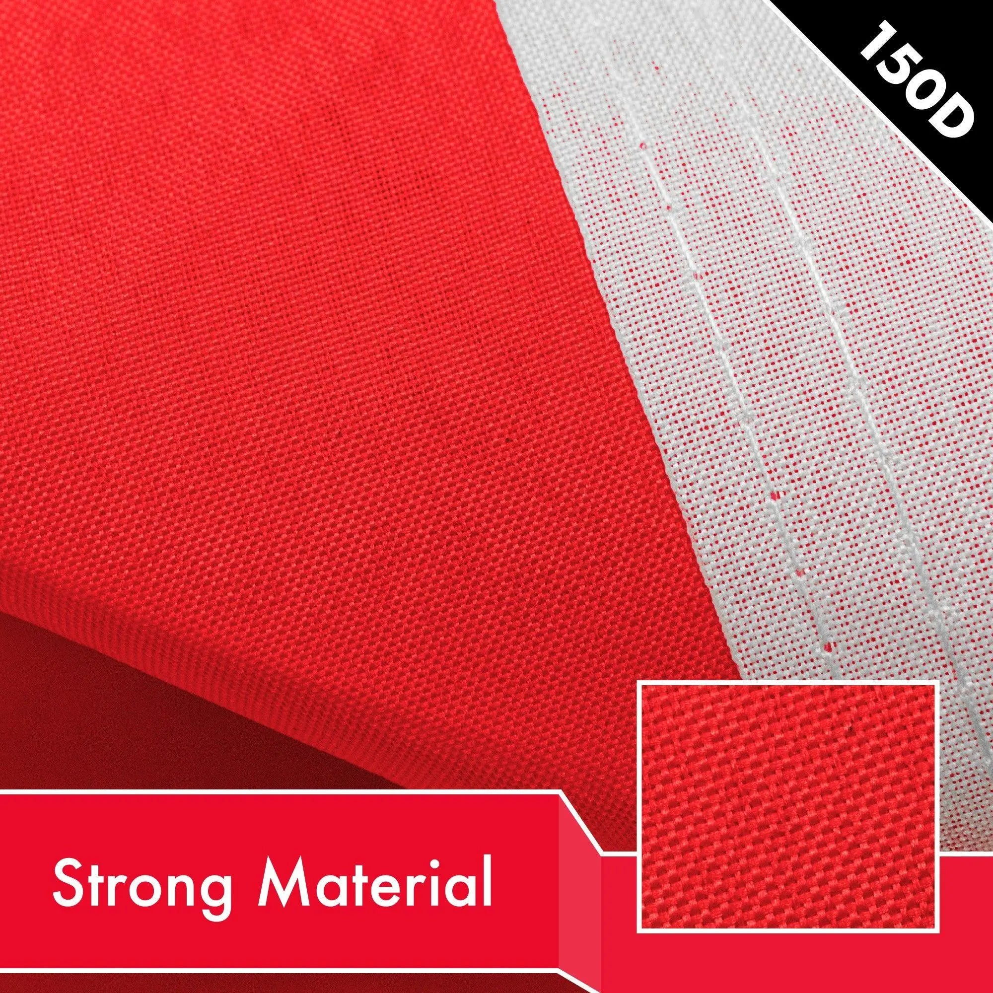 Solid Red Color Flag 3x5 Ft 2-Pack Printed 150D Polyester By G128 G128