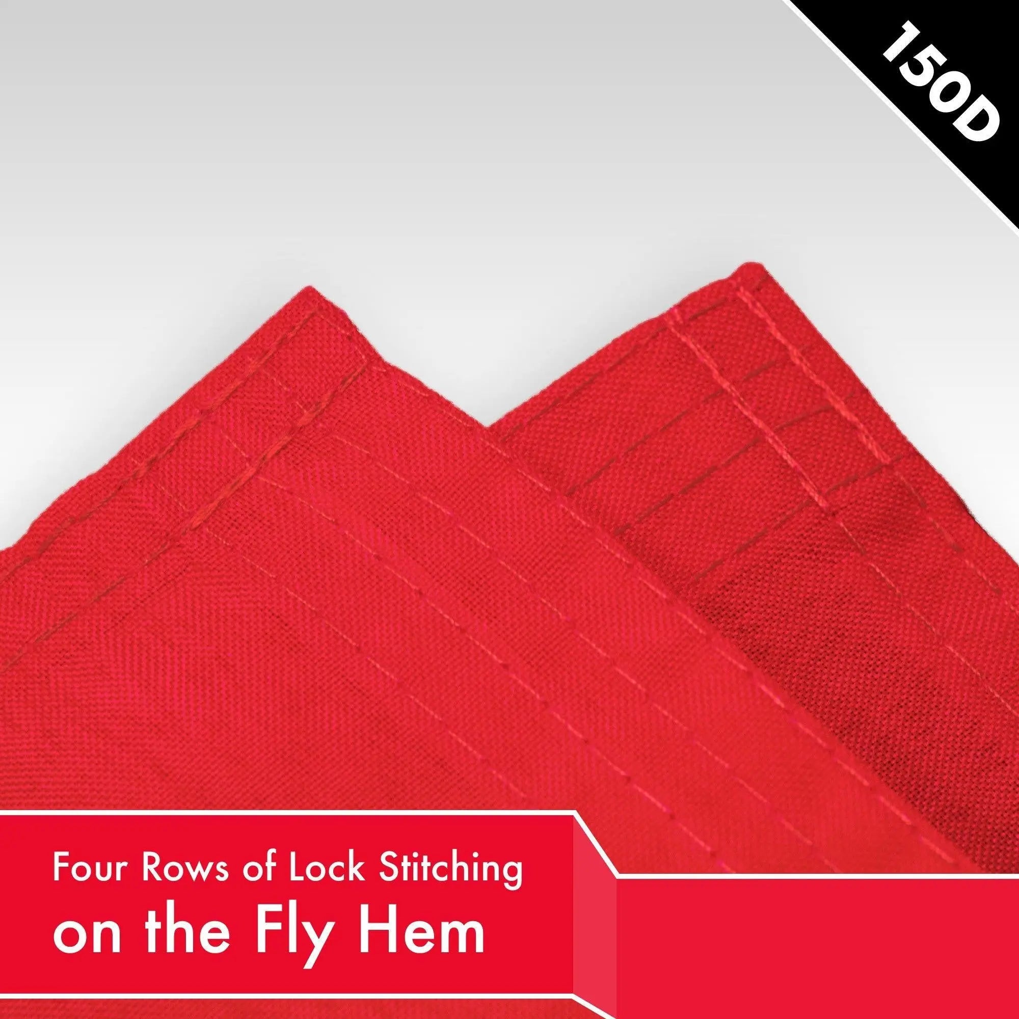 Solid Red Color Flag 3x5 Ft 2-Pack Printed 150D Polyester By G128 G128