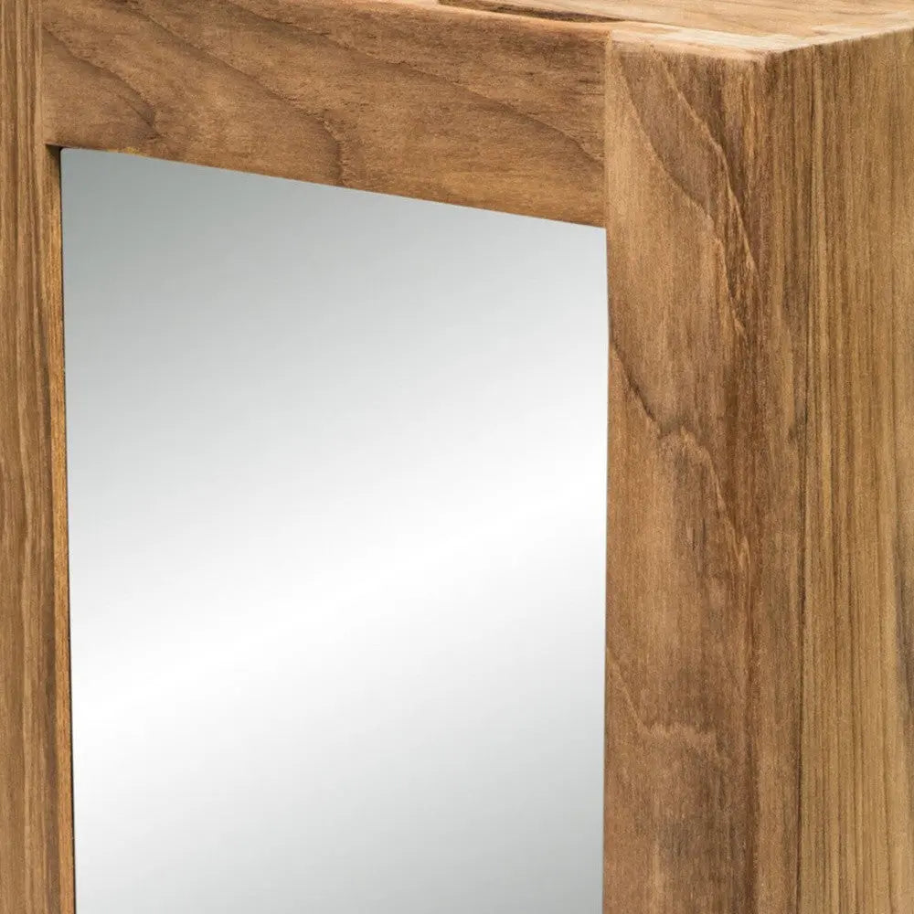 Solid Teak Mirrored Hanging Medicine Cabinet Homeroots Bed & Bath