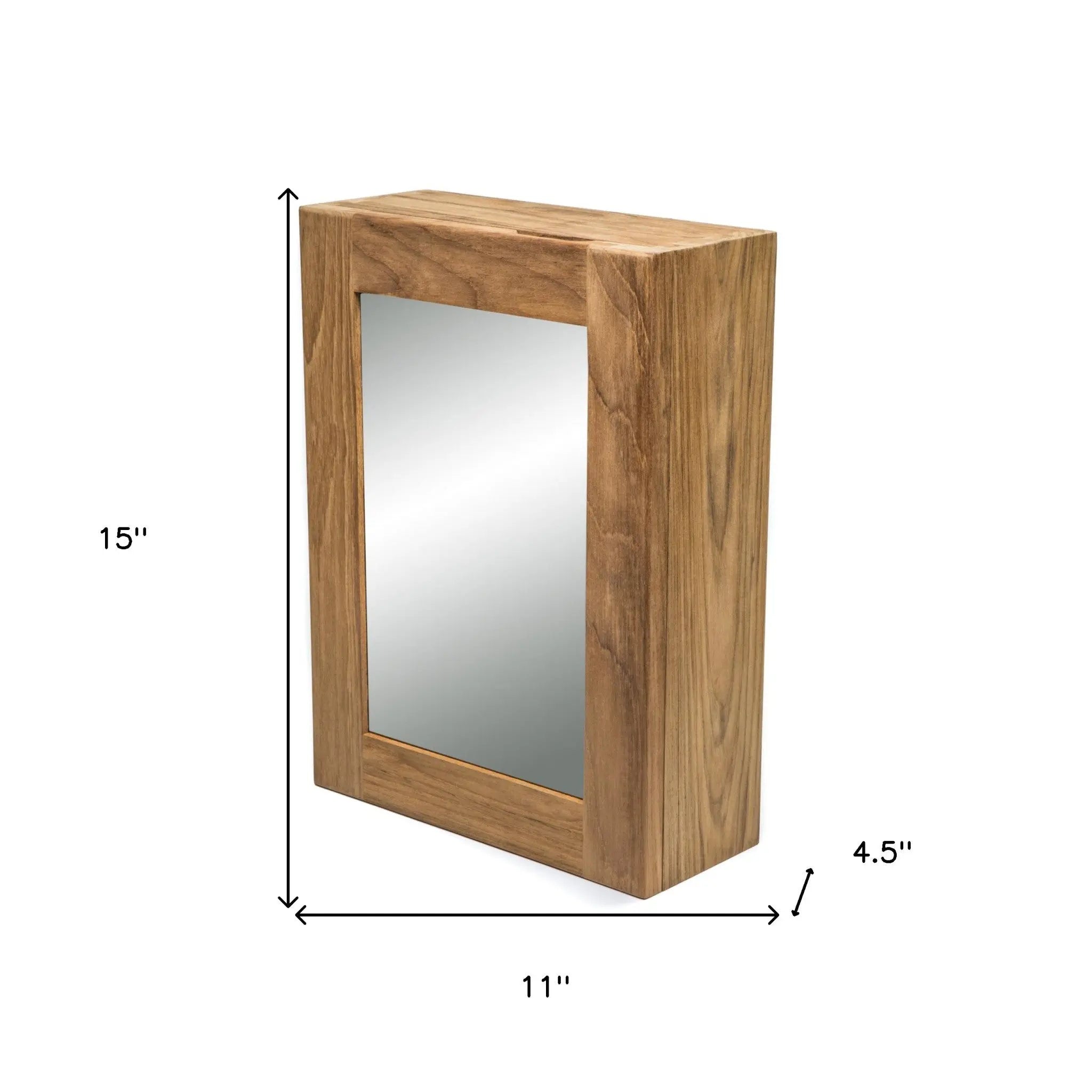 Solid Teak Mirrored Hanging Medicine Cabinet Homeroots Bed & Bath