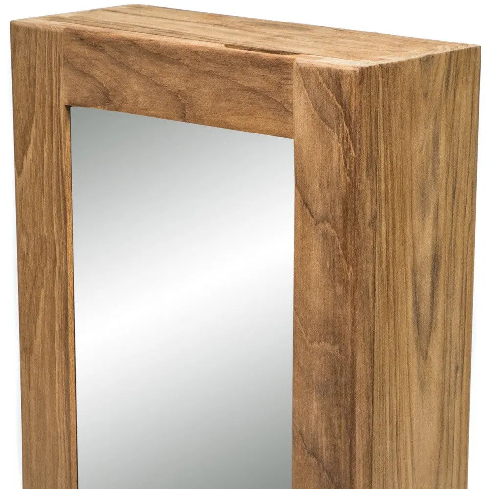 Solid Teak Mirrored Hanging Medicine Cabinet Homeroots Bed & Bath
