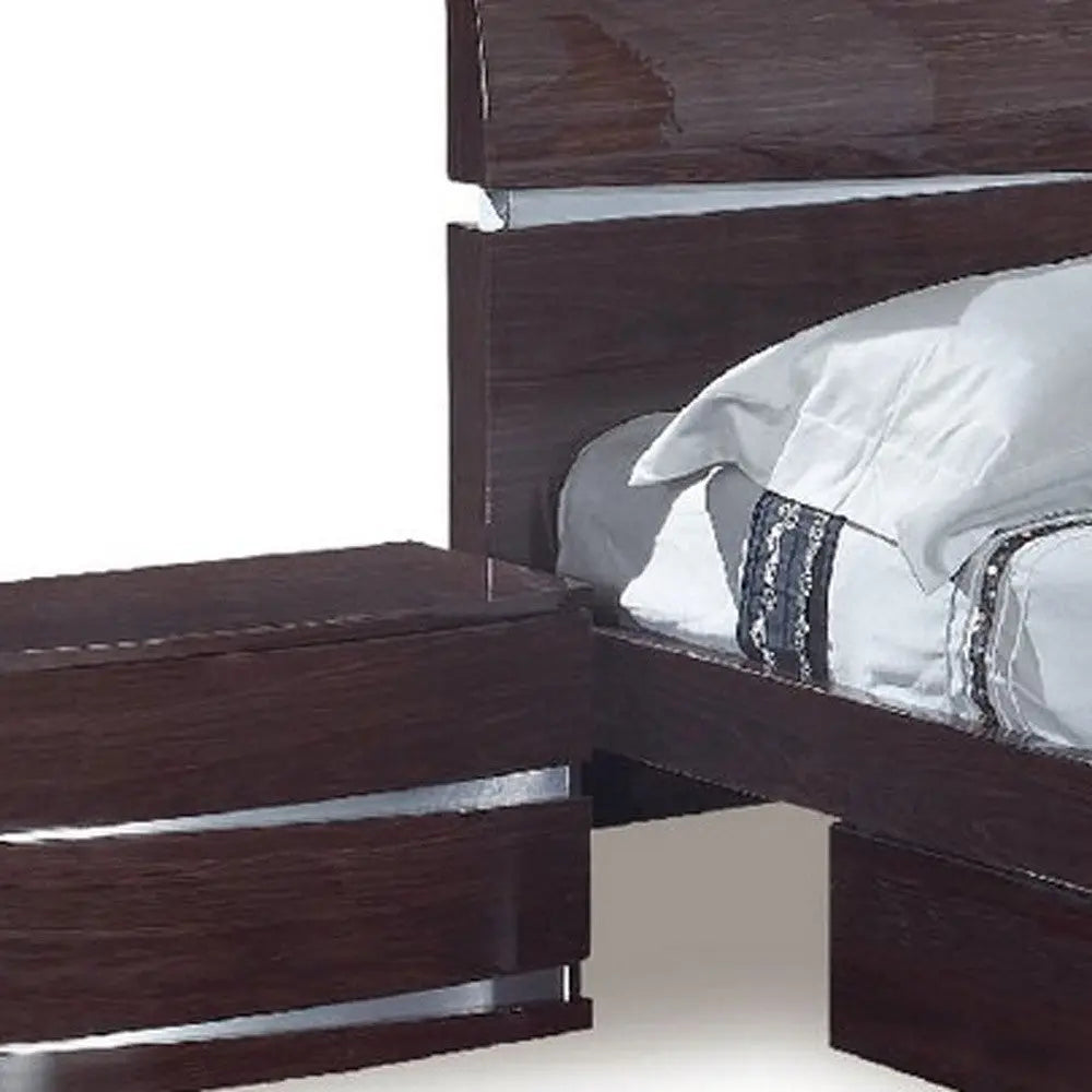 Solid Wood King Wood Brown Bed Homeroots Bed & Bath