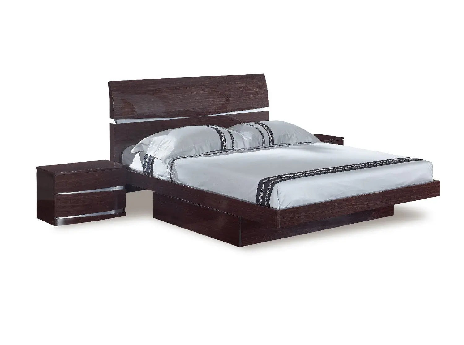 Solid Wood King Wood Brown Bed Homeroots Bed & Bath