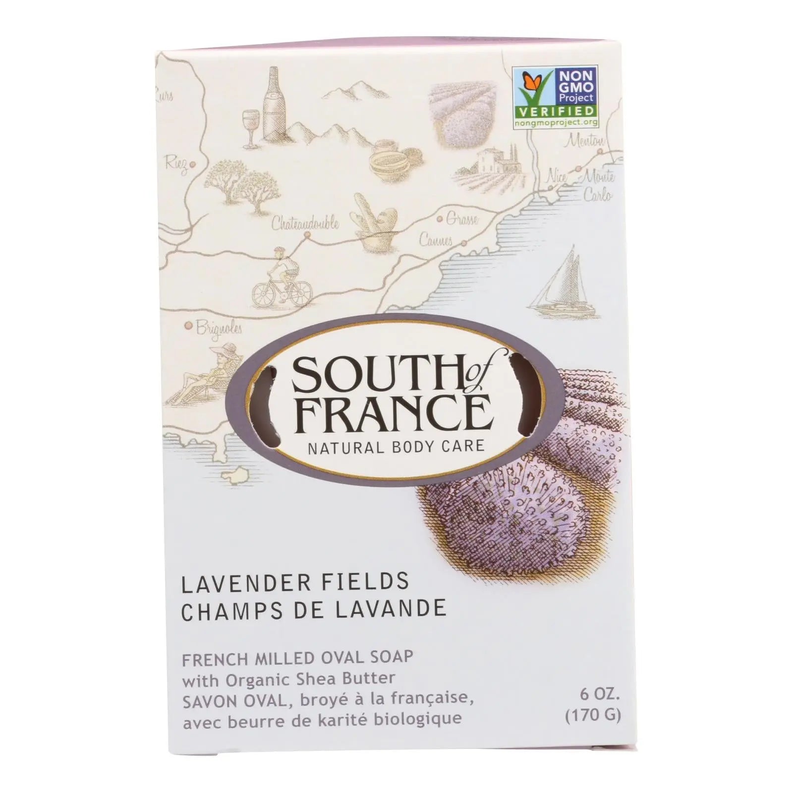 South Of France Bar Soap - Lavender Fields - 6 Oz - 1 Each South Of France