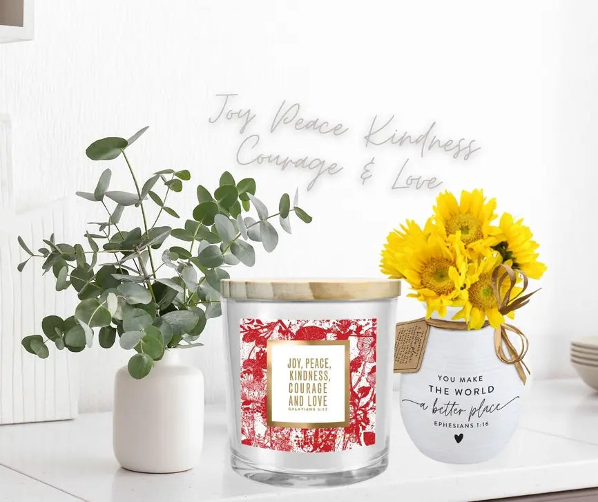 Soy Candle Peace Kindness Joy Love 13Oz Dicksons Inc