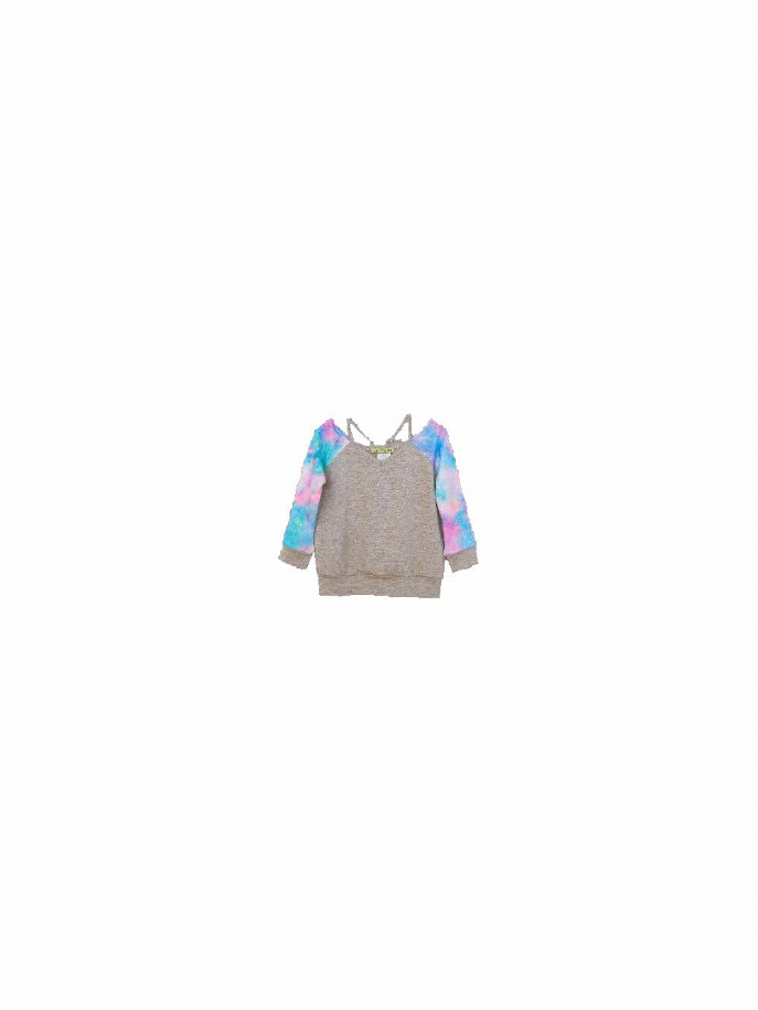 Space Girls Galaxy Graphic Sleeve Sweatshirt Little Mass