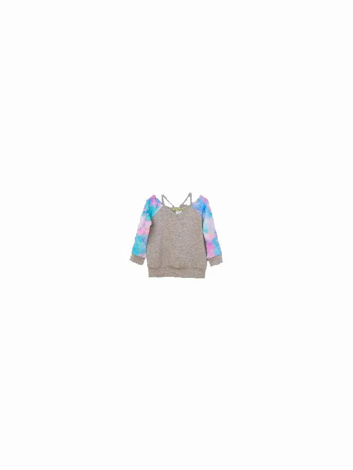 Space Girls Galaxy Graphic Sleeve Sweatshirt Little Mass