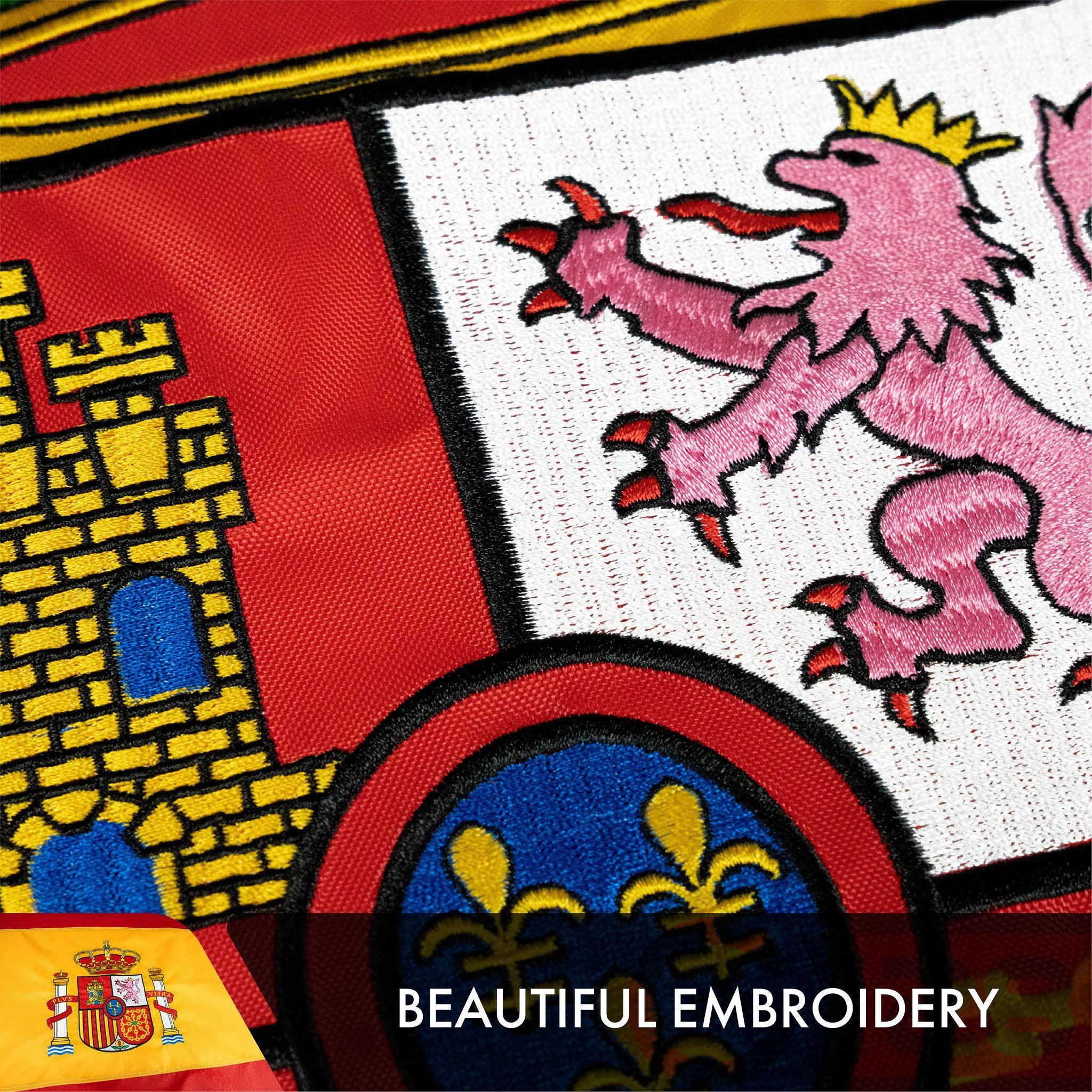 Spain Spanish Flag 3x5 Ft 5-Pack Double-sided Embroidered Polyester By G128 G128