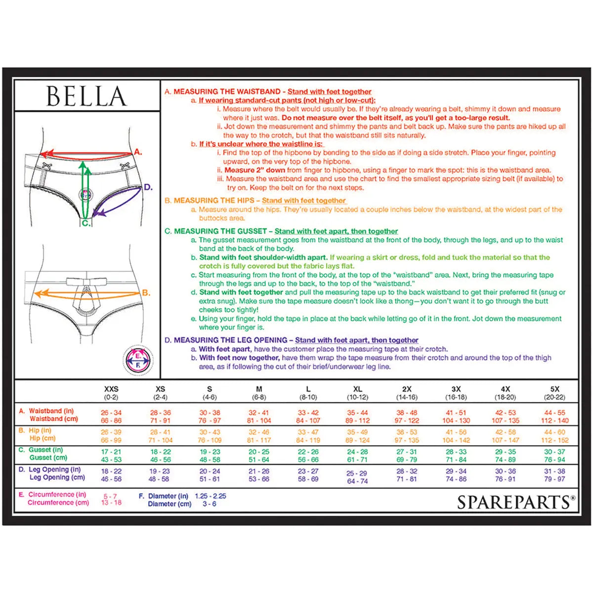 SpareParts Bella CleavBootyShort Blk 4XL SpareParts HardWear