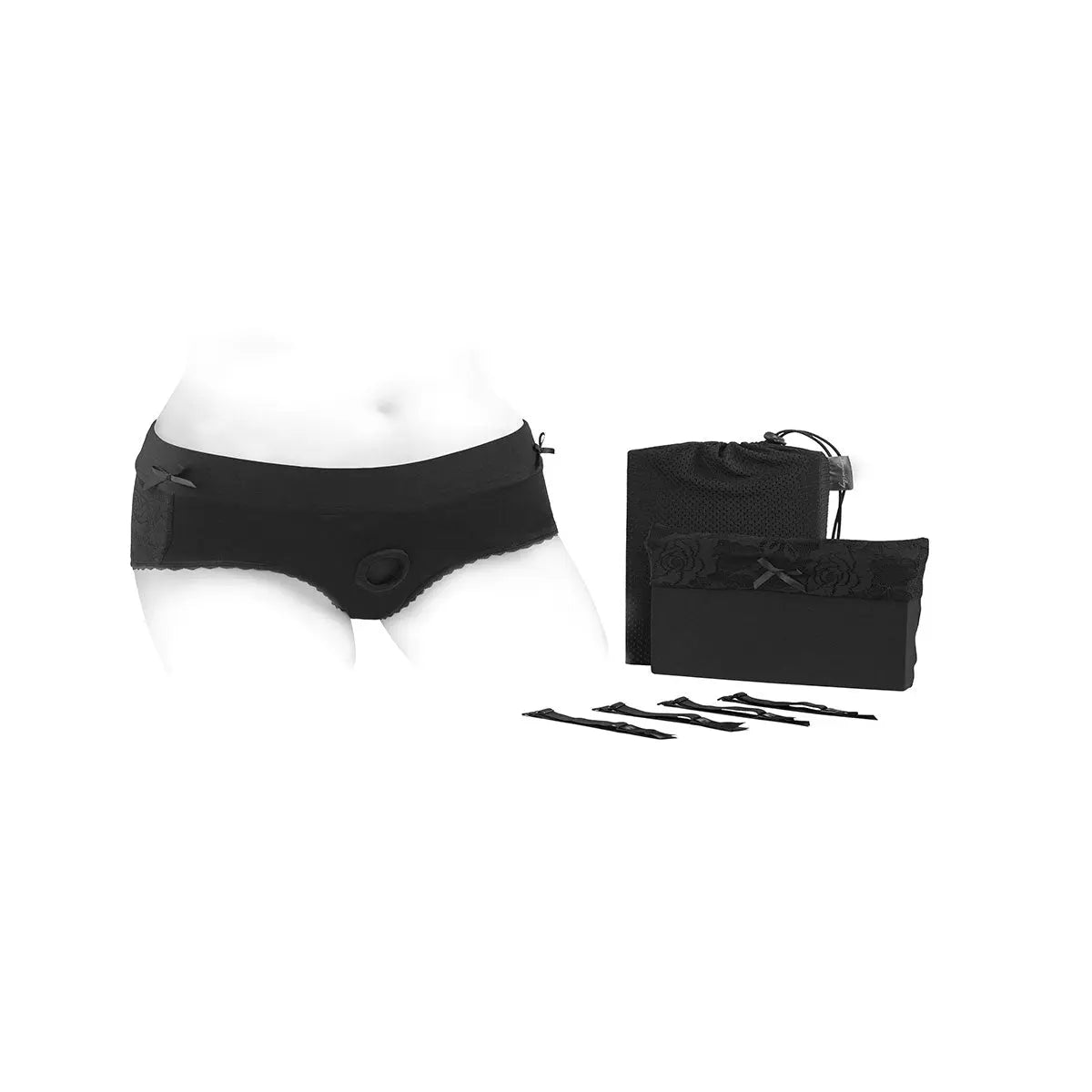 SpareParts Bella Harness Black/Black Nylon - 2X SpareParts HardWear
