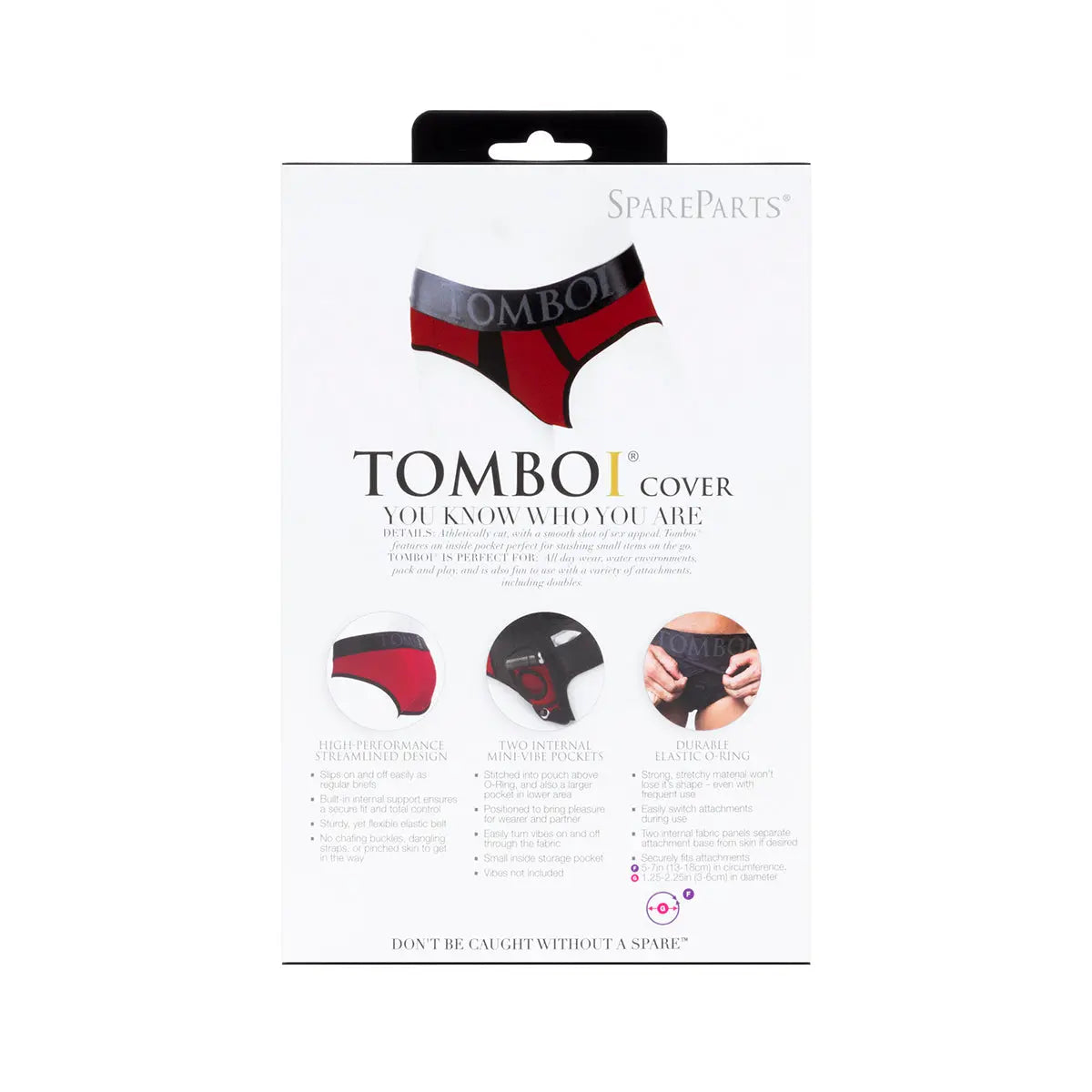 SpareParts Tomboi Cover Brief Nylon Bk M SpareParts HardWear