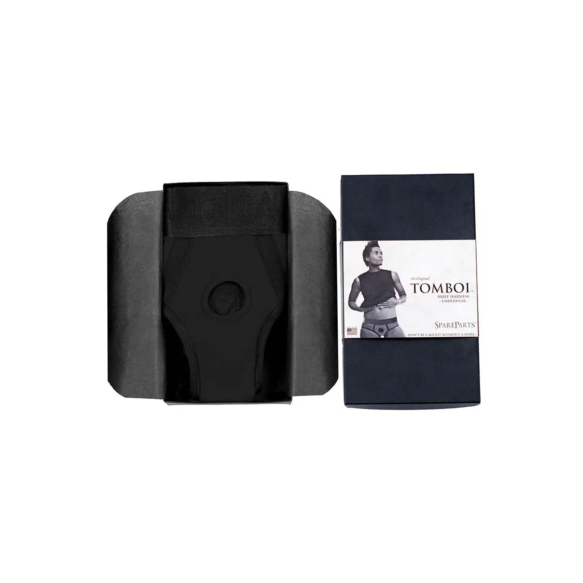 SpareParts Tomboi Harness Black/Black Nylon - 3X SpareParts HardWear